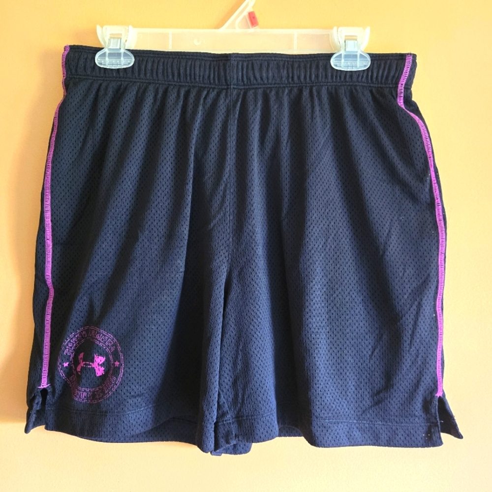 Under Armour Black and Pink Athletic Shorts waist=15"